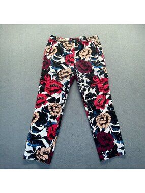 Adrianna Papell  Floral Summer Spring Vacation Pants Size 12,Pockets,Stretch